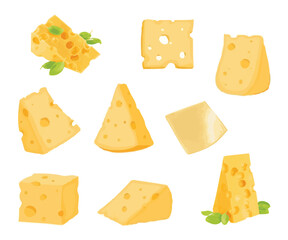 cheese vector illustration isolated on white background