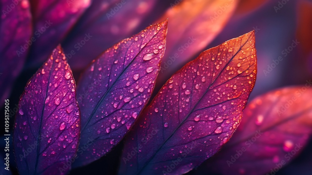 Poster macro close up photograph highlighting the vivid colors intricate patterns and rich textures of lush