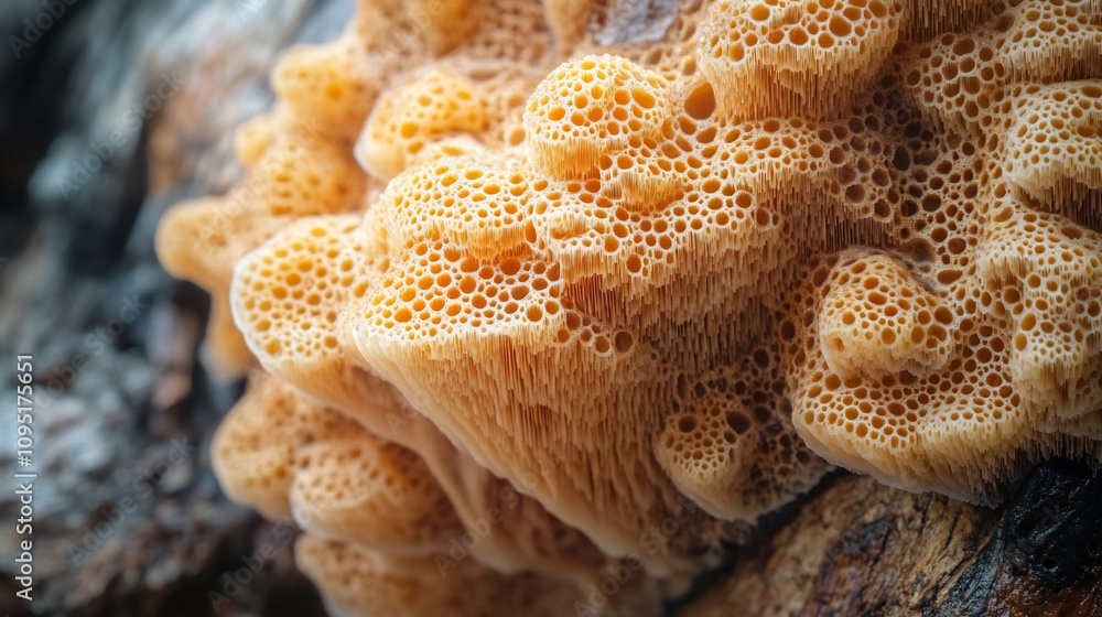 Poster captivating macro shot showcasing the intricate mesmerizing textures and organic depth of a natural 