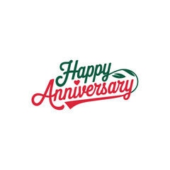 Happy Anniversary Typography: A vibrant and stylish typographic design celebrating a happy anniversary. The words 