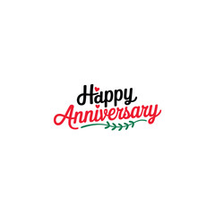Happy Anniversary: A stylish and elegant typographic design, perfect for celebrating love and commitment.
