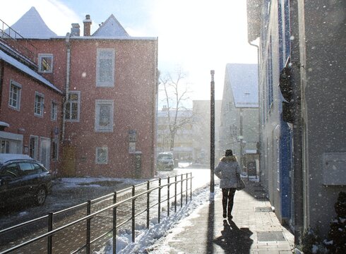 weilheim im oberbayern covered by snow