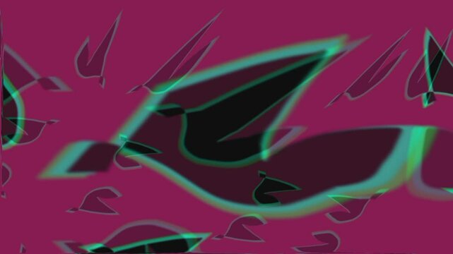 Animated background of color, movement, shadow reflections and optical illusions