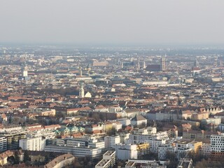Fototapeta premium The panorama view of Munich, Germany