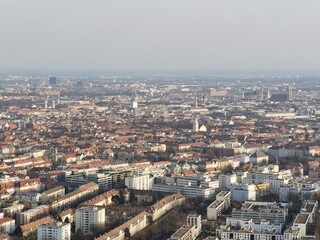 The panorama view of Munich, Germany