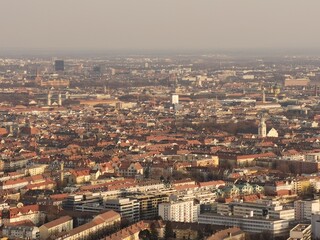 Fototapeta premium The panorama view of Munich, Germany