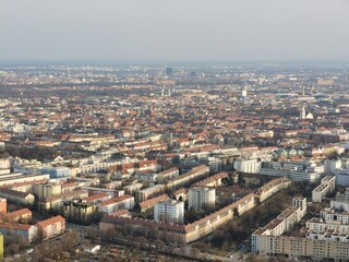Fototapeta premium The panorama view of Munich, Germany