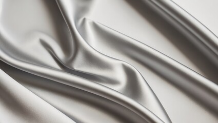 Elegant gray silk fabric with a silky sheen.