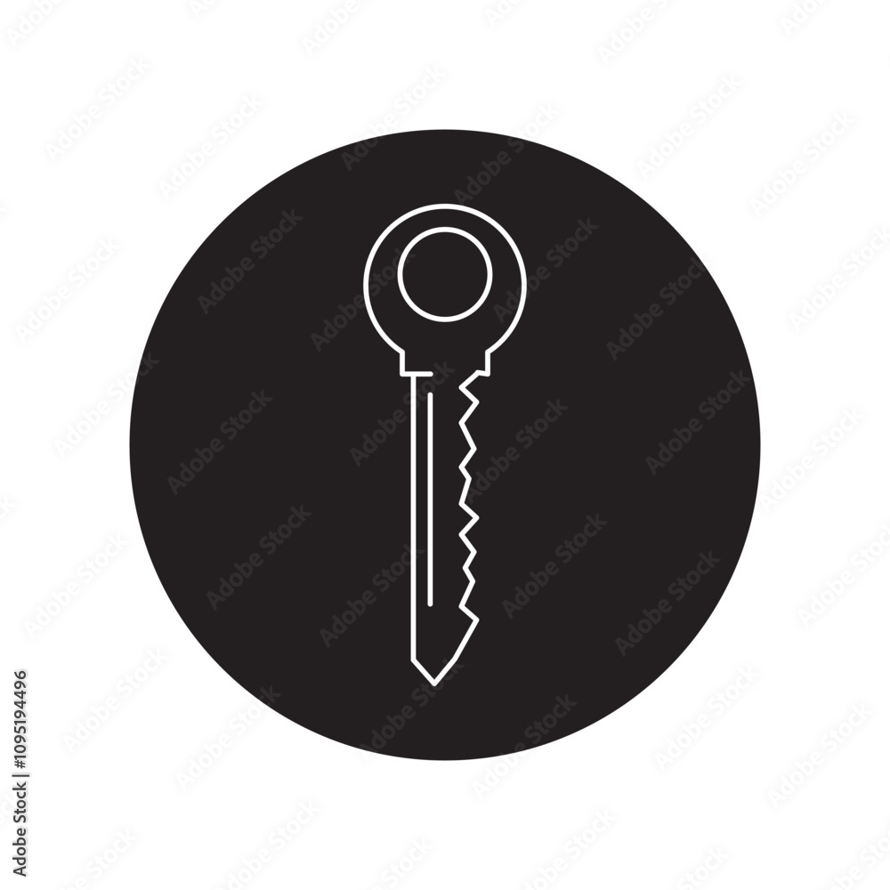 Aufkleber access key line art icon for apps and website