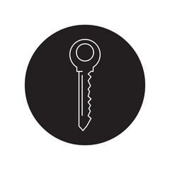 Access key line art icon for apps and website