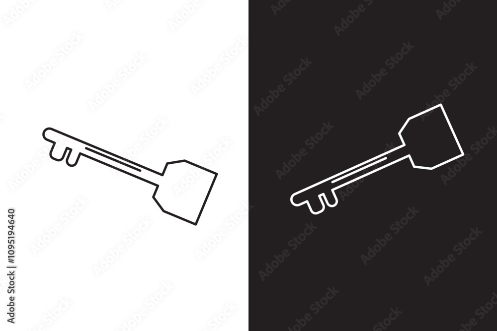 Aufkleber access key line art icon for apps and website