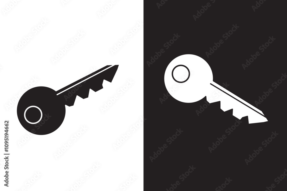 Poster access key line art icon for apps and website