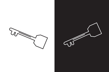 Access key line art icon for apps and website