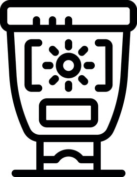 recommend clip art: Light meter showing sun icon, measuring sunlight intensity, useful tool for photography and videography