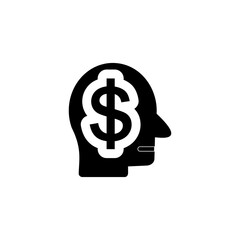 Psychology Mental Health Icons, Human Head with Mind flat icon vector