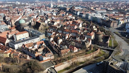 the panorama view of Nürnberg, Germany