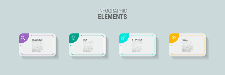 Steps infographic template design modern