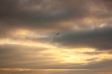 sunset over the lake