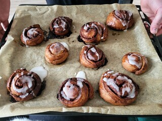Fresh baked cinnamon rolls