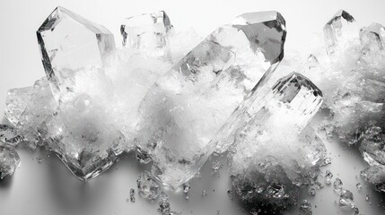 Crystalline Ice Cubes: A Stunning Display of Frozen Water