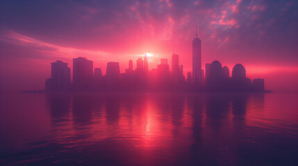 Obraz premium Sunset beauty skyline exposure