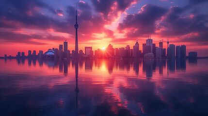 Sunset beauty skyline exposure