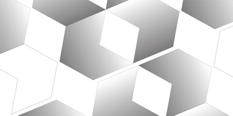 Stock Vector Gray White Abstract Vector Background. paper style geometric hexagon background.