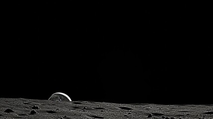 Stunning perspective of earth from the moon s rugged terrain in the vastness of space
