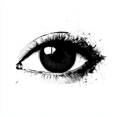 A simple black eye symbol.