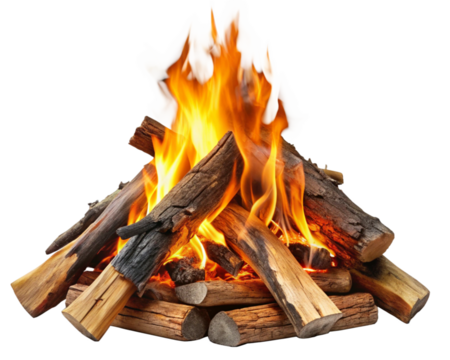 fire in the fireplace