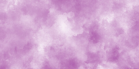 Grunge purple smoke texture with white clouds, watercolor abstract Handmade texture of old grunge, Purple canvas texture background with smoke, purple grunge texture old stained watercolor grunge.	