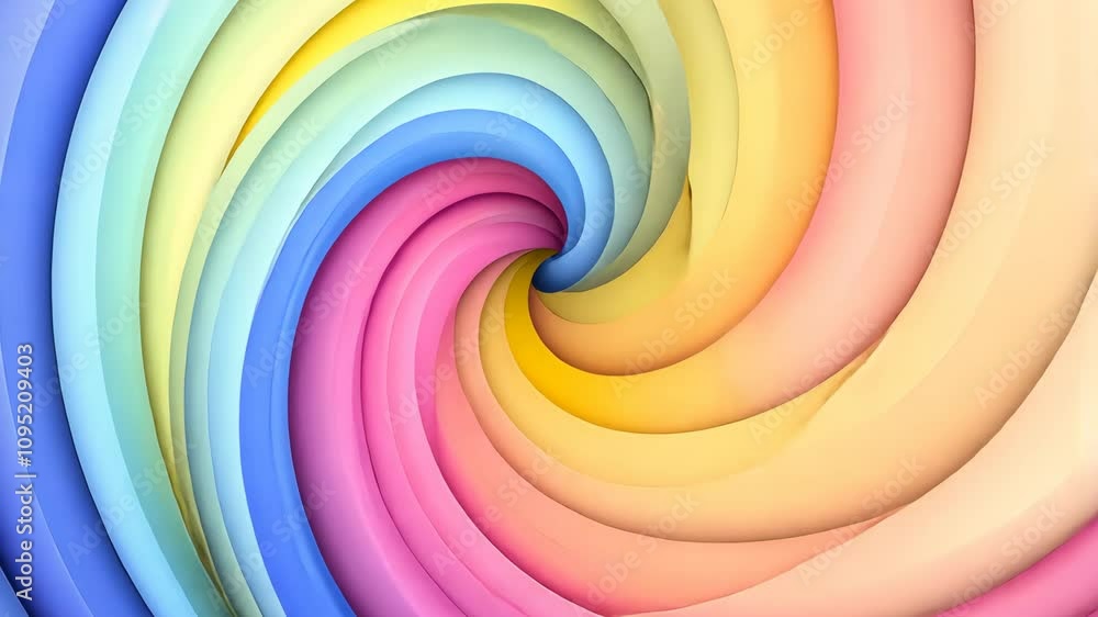 Poster swirling vortex in vibrant colors representing endless motion and dynamic energy for artistic and cr