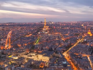 the panorama view of Paris, France