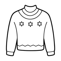 round neck long sleeve with front design sweater