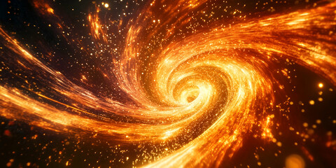Abstract background with vortex of glowing digital particles. high quality image
