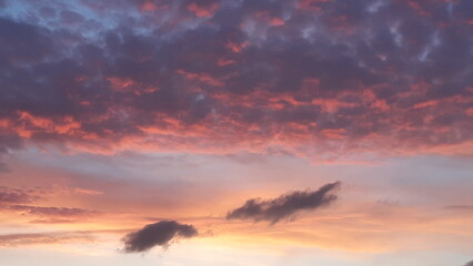 sunset in summer