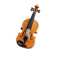 Fototapeta premium A vibrant, stylized illustration of a violin, showcasing its elegant design and craftsmanship.