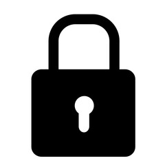 lock icon isolated on white
