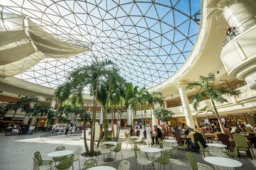 Shopping mall courtyard in Kuwait city, Kuwait