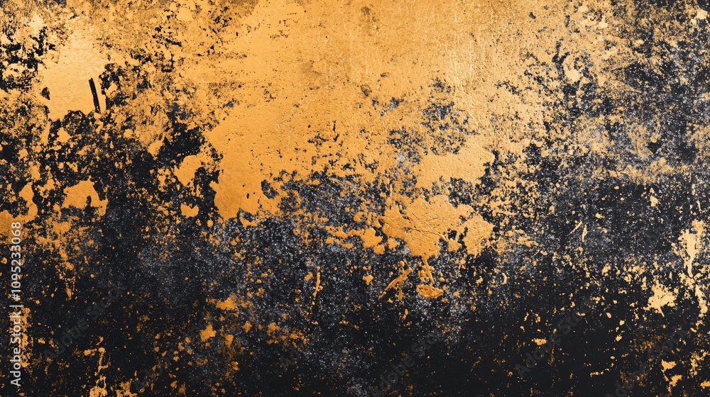 Poster Gold and black abstract background creating a luxurious texture