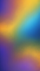 Obraz premium Royal Blue, Amber, Lavender, Olive vertical Geometric Abstract Design with Neon Glow, Grainy Texture, and Smooth Color Transitions