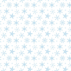 Christmas seamless pattern with snowflakes on a white background. Christmas pattern concept for packaging paper, wallpaper, scrapbooking paper, etc. Vector pattern with snowflakes.