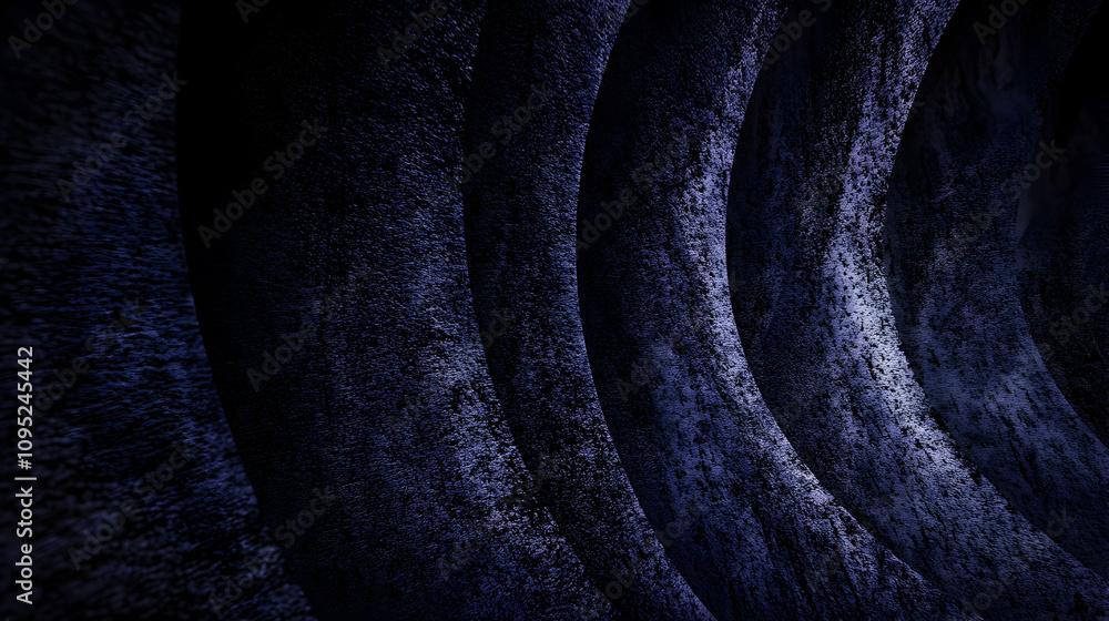 Aufkleber Abstract dark blue textured background with curved lines, ideal for design projects needing a moody, sophisticated backdrop.