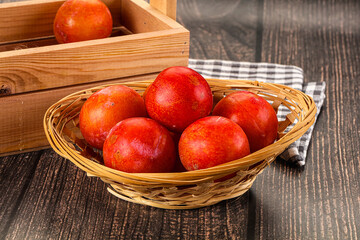 Fresh sweet juicy  purple plums