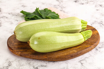 Raw frsh ripe zucchini vegetable