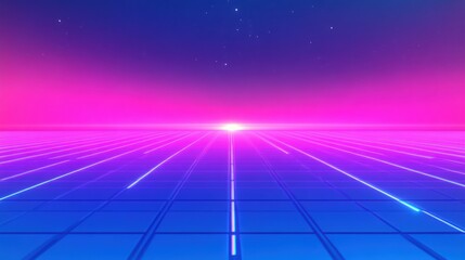 Neon vaporwave lights abstract background with copy space