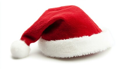 santa claus red hat isolated on white