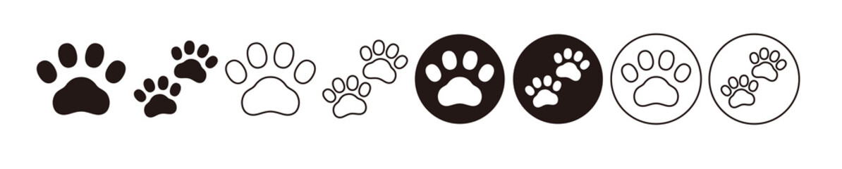 Simple icons representing pawpaws and animals