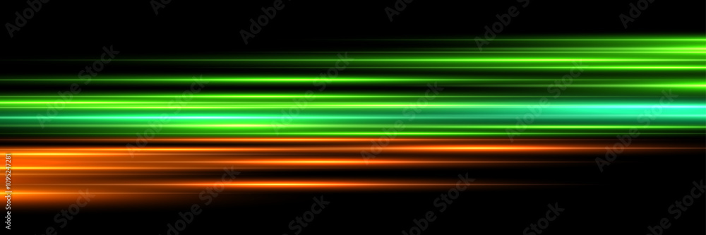 Poster abstract light speed effect lines on black background. game futuristic shiny pattern with flowing br