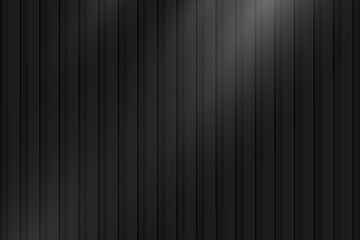 Obraz premium Adobe Illustrator ArtworkBlack metal panel background with sunlight shadow. Gray vertical wall, roof, facade, fence. Modern dark banner with empty place for advertising or product display. Realistic v